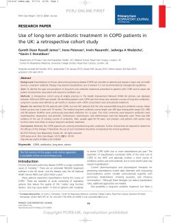 Use of long-term antibiotic treatment in COPD patients in RESEARCH PAPER