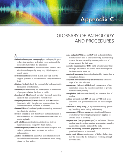 Appendix C GLOSSARY OF PATHOLOGY AND PROCEDURES A