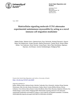 Matricellular signaling molecule CCN1 attenuates
