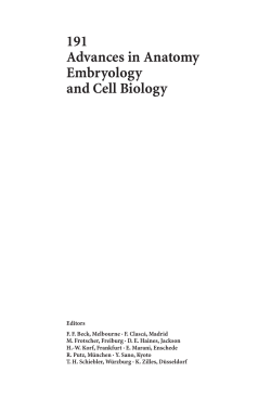 191 Advances in Anatomy Embryology and Cell Biology
