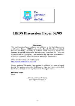 HEDS Discussion Paper 08/03