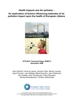 Health Impacts and Air pollution  -