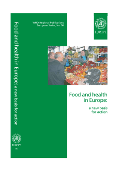 Food and health in Europe: Food and health in Europe: