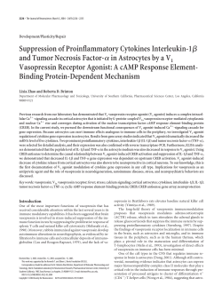 Suppression of Proinflammatory Cytokines Interleukin-1 and Tumor Necrosis Factor- ␤