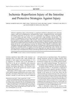 Ischemia–Reperfusion Injury of the Intestine and Protective Strategies Against Injury REVIEW