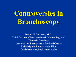 Controversies in Bronchoscopy