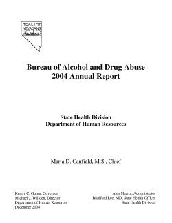 Bureau of Alcohol and Drug Abuse 2004 Annual Report State Health Division