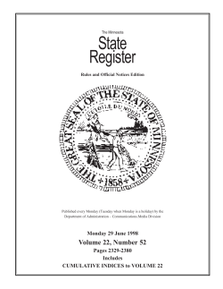 State Register Rules and Official Notices Edition