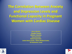 The Correlation Between Anxiety and Depression Levels and Functional Capacity in Pregnant