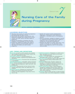 7 Nursing Care of the Family during Pregnancy &bull;