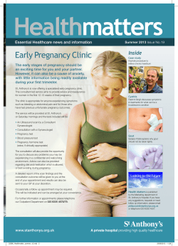 Health matters Early Pregnancy Clinic Inside