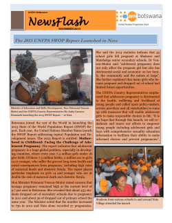 NewsFlash The 2013 UNFPA SWOP Report Launched in Nata
