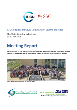 Meeting Report  IUCN Species Survival Commission Chairs’ Meeting