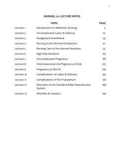 NURSING 222 LECTURE NOTES           PAGE      TOPIC  