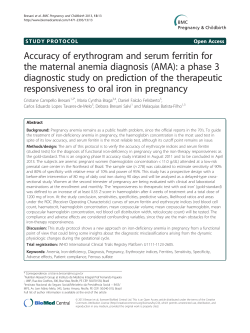 Accuracy of erythrogram and serum ferritin for