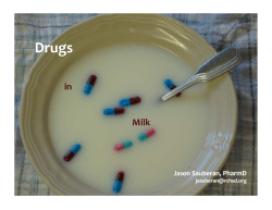 Drugs in Milk S