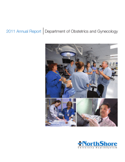 2011 Annual Report Department of Obstetrics and Gynecology