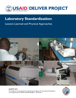 Laboratory Standardization: Lessons Learned and Practical Approaches