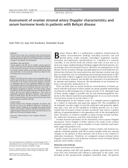 Assessment of ovarian stromal artery Doppler characteristics and