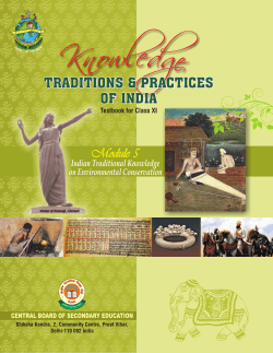 Knowledg e TRADITIONS &amp; PRACTICES OF INDIA