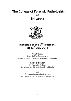The College of Forensic Pathologists of Sri Lanka