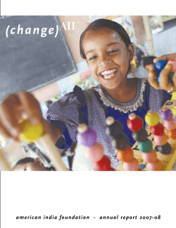 (change) american india foundation  -  annual report 2007-08