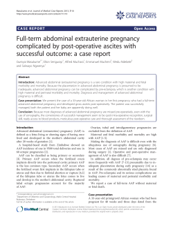 Full-term abdominal extrauterine pregnancy complicated by post-operative ascites with