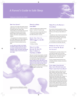 A Parent’s Guide to Safe Sleep  D Y