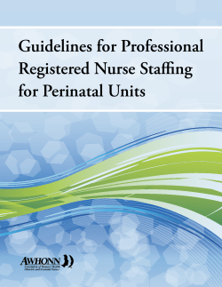 Guidelines for Professional Registered Nurse Staffing for Perinatal Units