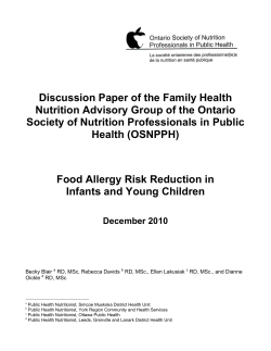 Discussion Paper of the Family Health