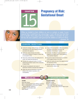 15 Pregnancy at Risk: Gestational Onset C H A P T E R