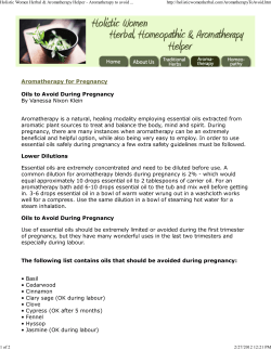 Holistic Women Herbal &amp; Aromatherapy Helper - Aromatherapy to avoid ...