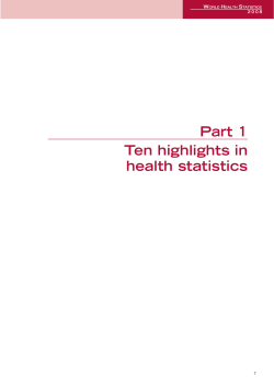 Part 1 Ten highlights in health statistics