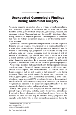 Unexpected Gynecologic Findings During Abdominal Surgery