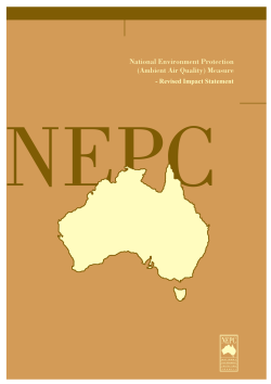 NEPC National Environment Protection (Ambient Air Quality) Measure - Revised Impact Statement