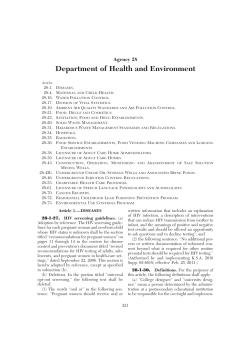 Department of Health and Environment Agency 28 28-1. D .