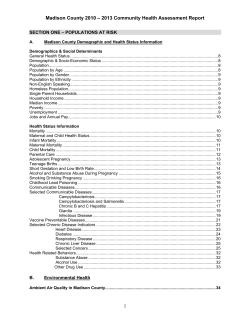 Madison County 2010 – 2013 Community Health Assessment Report
