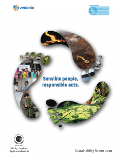 Sensible people, responsible acts. Sustainability Report 2010 GRI G3 compliant