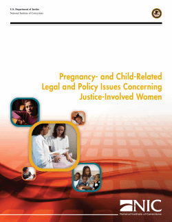 Pregnancy- and Child-Related Legal and Policy Issues Concerning Justice-Involved Women