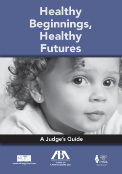 Healthy Beginnings, Futures A Judge’s Guide