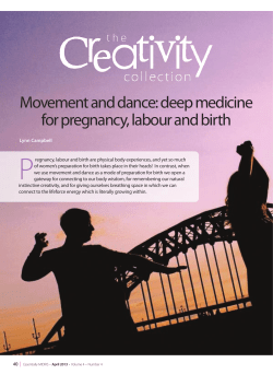 P Movement and dance: deep medicine for pregnancy, labour and birth