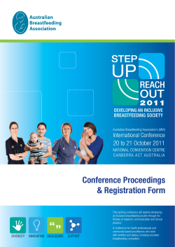 Conference Proceedings &amp; Registration Form 20 to 21 October 2011 International  Conference