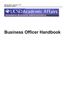 Business Officer Handbook