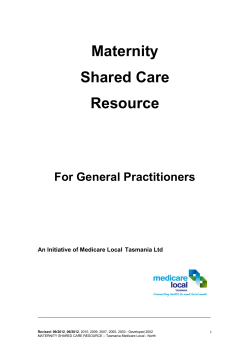 Maternity Shared Care Resource