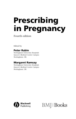 Prescribing in Pregnancy Fourth edition Peter Rubin