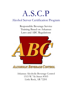 A.S.C.P  Alcohol Server Certification Program Responsible Beverage Service