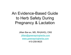 An Evidence-Based Guide to Herb Safety During Pregnancy &amp; Lactation