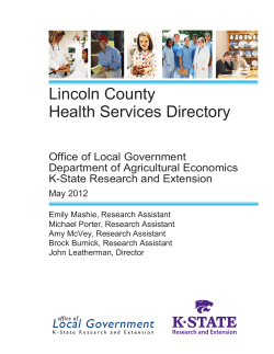 Lincoln County Health Services Directory  Office of Local Government