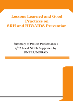 Lessons Learned and Good Practices on SRH and HIV/AIDS Prevention