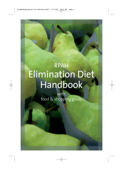 Elimination Diet Handbook RPAH with